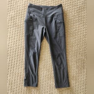 EDDIE BAUER Trail Tight cropped leggings, charcoal gray, Size XS